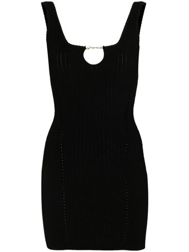 Sierra mini dress in ribbed viscose blend with logo