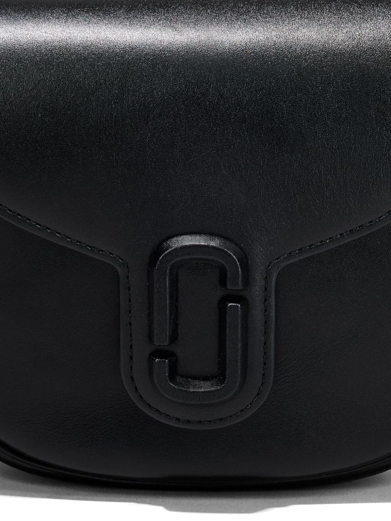 Shop Marc Jacobs Small The Saddle Crossbody Bag In Calf Leather In Nero