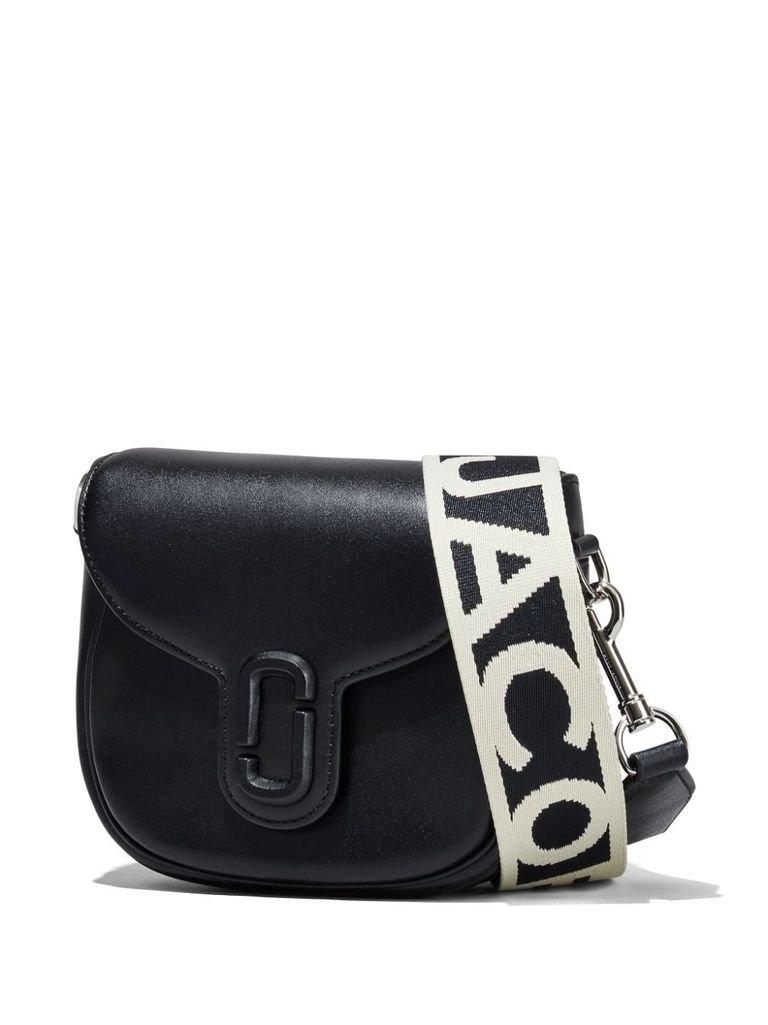 Shop Marc Jacobs Small The Saddle Crossbody Bag In Calf Leather In Nero