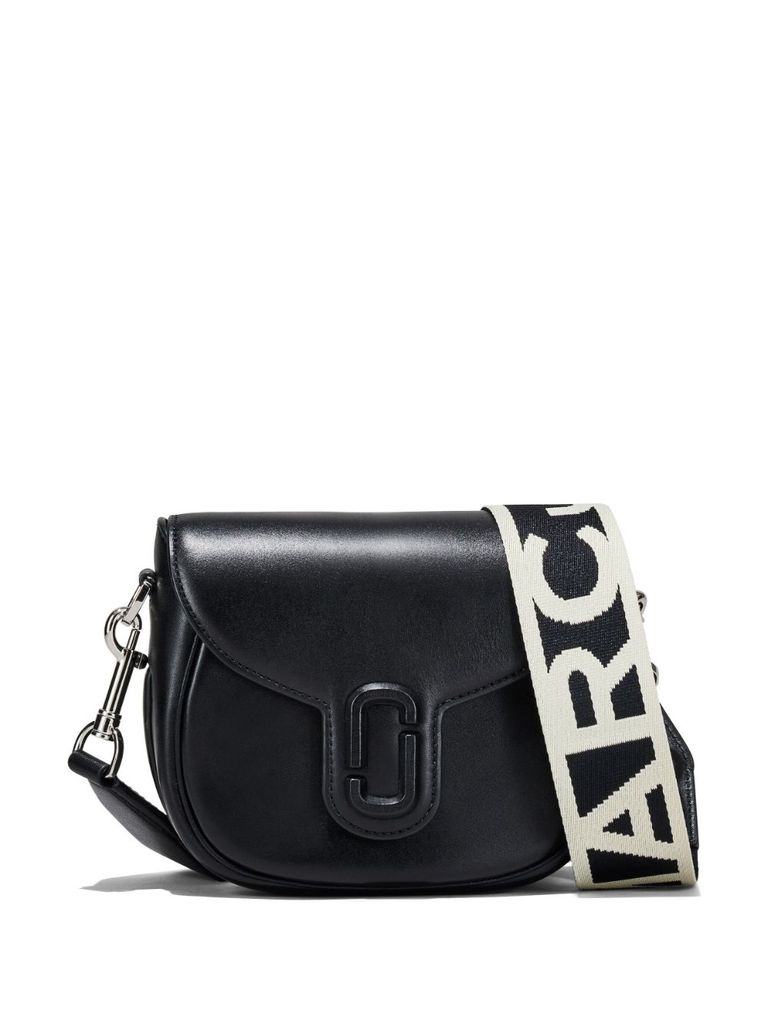 Shop Marc Jacobs Small The Saddle Crossbody Bag In Calf Leather In Nero