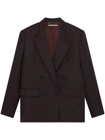 Double-breasted wool blazer with pockets