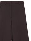 Wool trousers with mid-rise waist and flared hem