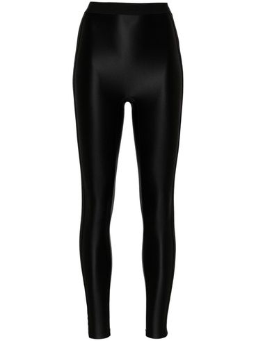 Stretch leggings with logo bands