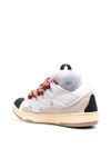 Curb sneakers in calf leather with multicolor laces