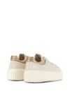 Sneakers H-Stripes in pelle di vitello con tallone oro