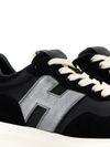 Sneakers H641 in pelle di vitello con suola a contrasto