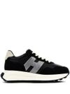 H641 calf leather sneakers with contrasting sole