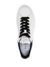 Hogan H-Stripes calf leather sneakers with black heel