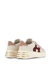 Rebel calf leather sneakers with pink heel