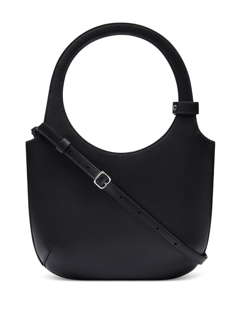 COURRÈGES HOLLY TOTE BAG IN CALF LEATHER WITH BUCKLE 