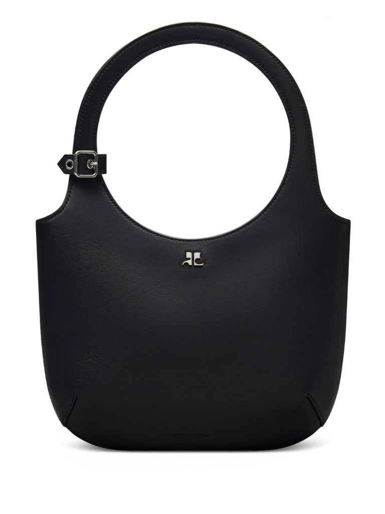 COURRÈGES HOLLY TOTE BAG IN CALF LEATHER WITH BUCKLE 