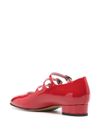 Ariana ballet flats in patent calf leather with straps