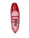 Ariana ballet flats in patent calf leather with straps