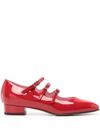 Ariana ballet flats in patent calf leather with straps