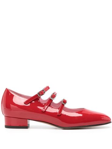 Ariana ballet flats in patent calf leather with straps