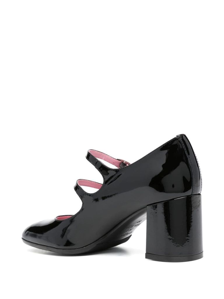 Shop Carel Patent Leather Mary Jane Pumps In Nero