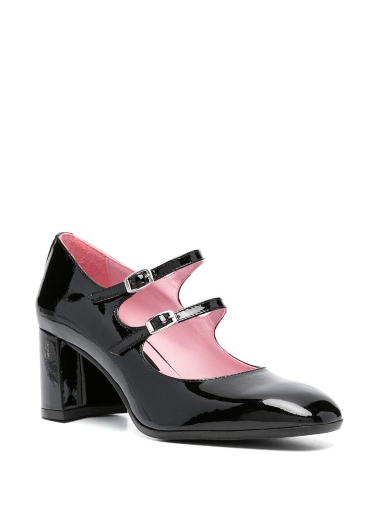 Shop Carel Patent Leather Mary Jane Pumps In Nero