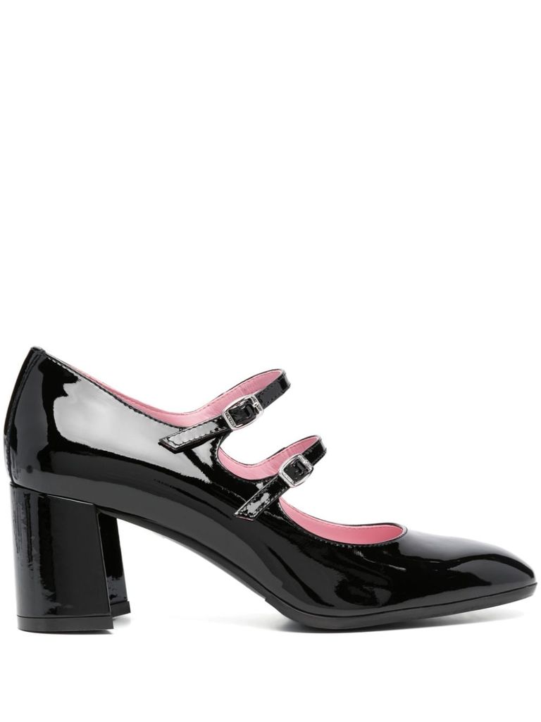 Shop Carel Patent Leather Mary Jane Pumps In Nero