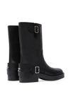 American calf leather boots with buckles