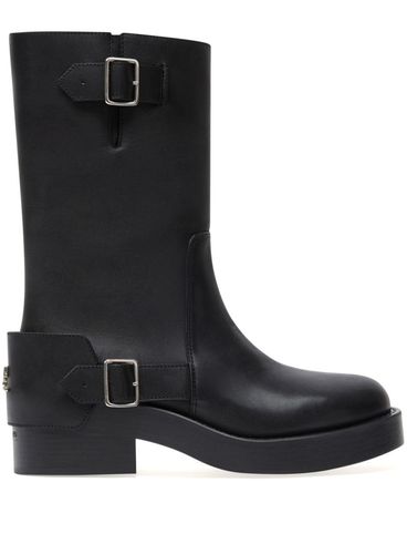 American calf leather boots with buckles
