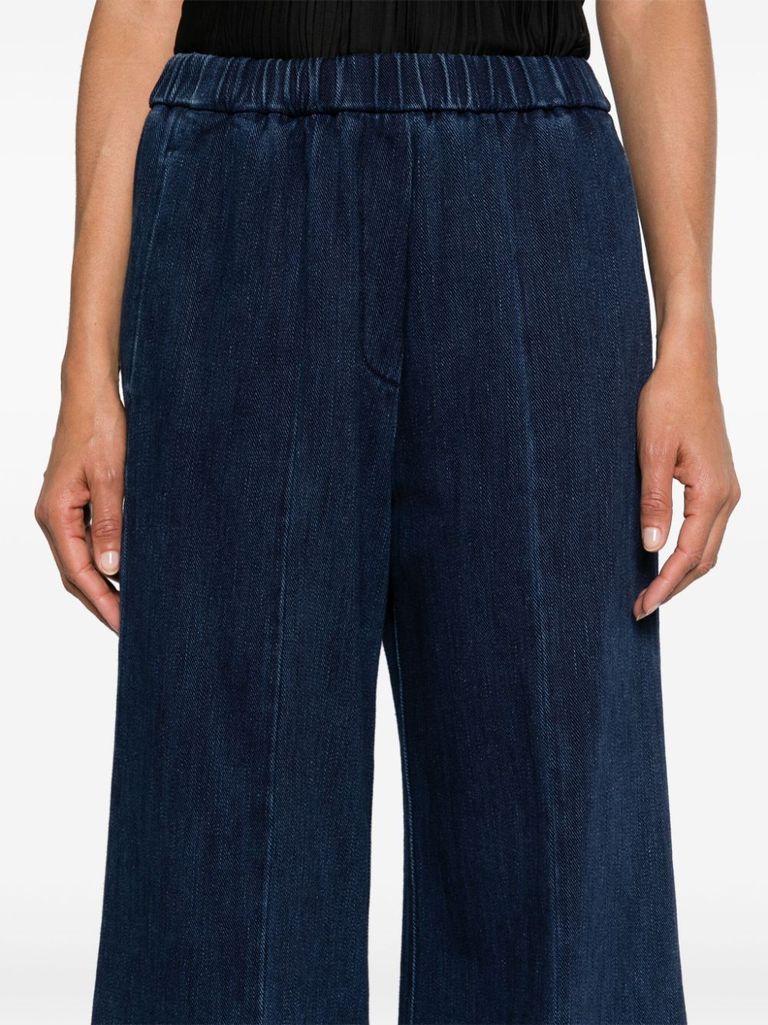 Shop Forte Forte Wide-leg Cotton Jeans In Blu