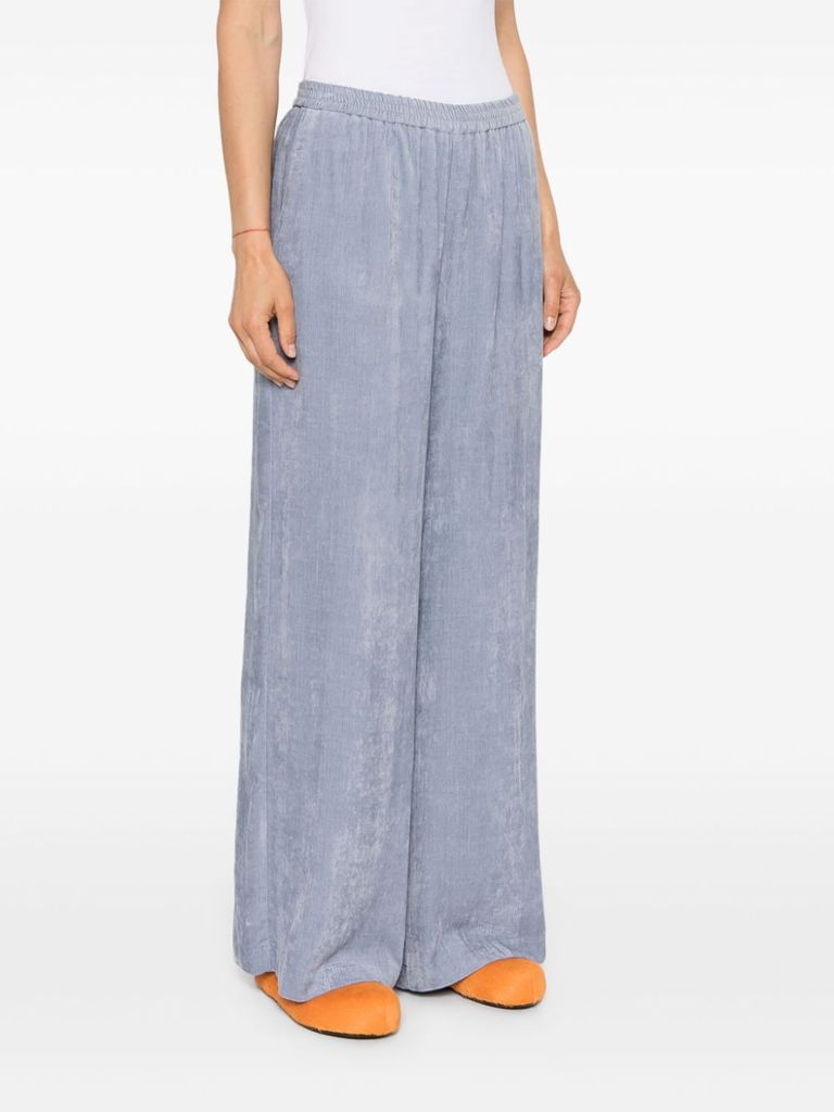 Shop Forte Forte Wide-leg Corduroy Pants In Grigio