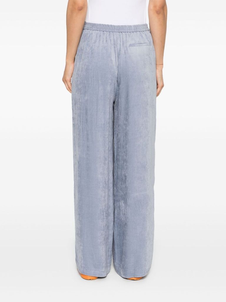 Shop Forte Forte Wide-leg Corduroy Pants In Grigio