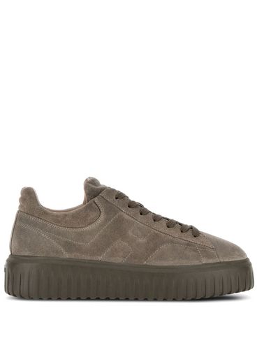 H-Stripes sneakers in suede calf leather