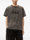 alexander wang - Crew neck cotton T-shirt with print - 4