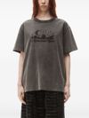 alexander wang - Crew neck cotton T-shirt with print - 5