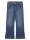 chloé - Stretch cotton jeans with embroidered logo