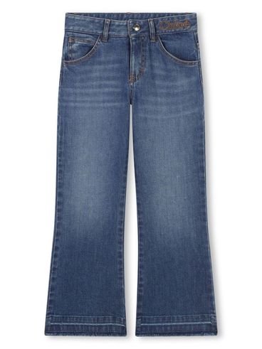 CHLOÉ - Stretch cotton jeans with embroidered logo