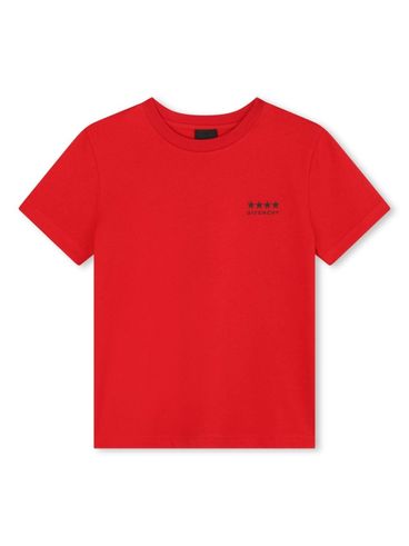 Cotton T-shirt with logo printed with stars