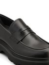 Calf leather loafers with glossy effect