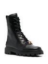 tod's - Calf leather boots with logo plaque - 3