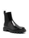 Chelsea boots in mixed calf leather with studs