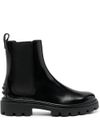 Chelsea boots in mixed calf leather with studs