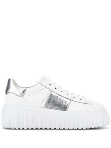 H-Stripes Calf Leather Sneakers with Side Band