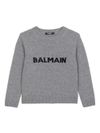 balmain - Wool and Cashmere Sweater with Logo