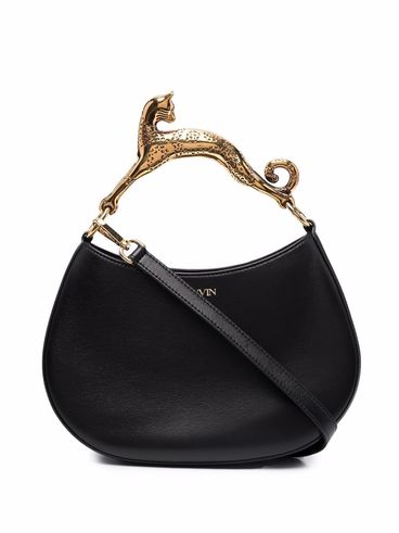 Cat Hobo Bag in Calf Leather with Shoulder Strap