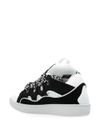Curb Calf Leather Sneakers with Bicolor Laces