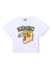 T-shirt in cotone biologico con stampa tigre