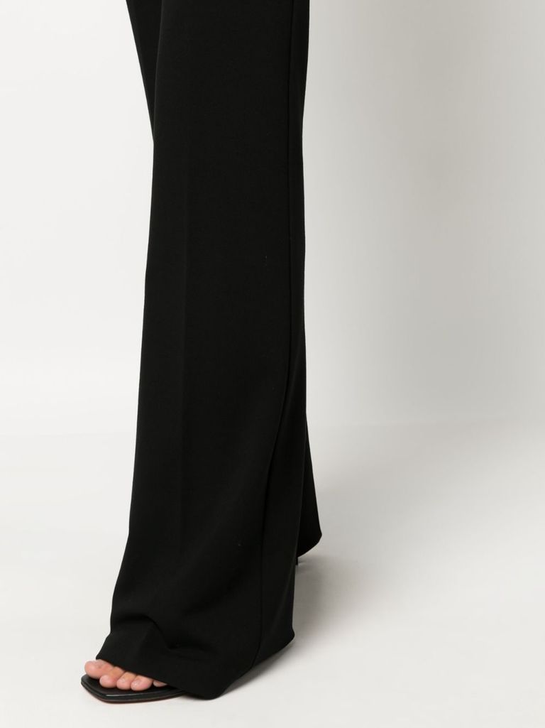 Shop Pinko High-waisted Stretch Viscose Hulka Pants In Nero