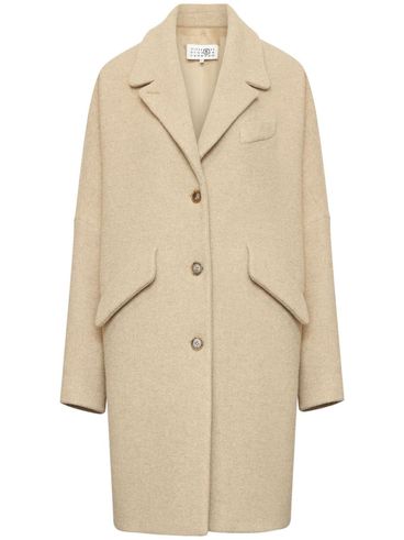 Single-Breasted Long Wool Fleece Coat