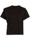 Cotton T-shirt with Pleated Detail