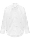 Cotton Shirt with Rhinestones