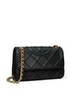 Small Convertible Fleming black leather shoulder bag