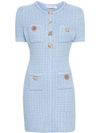 Short dress in viscose blend with patch pockets