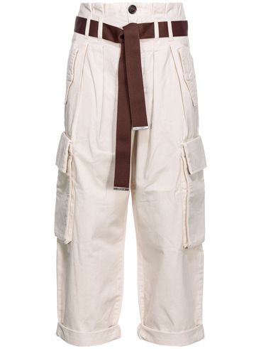 Pantaloni Ronfare in cotone con cintura