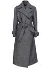 Long Calice wool coat with belt